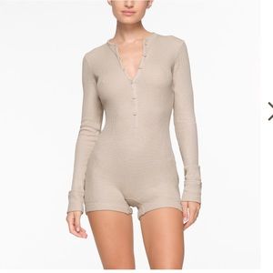Cozy waffle SKIMS onesie